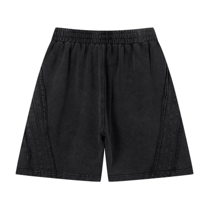 Unisex Vintage Wash Raw Edge Shorts