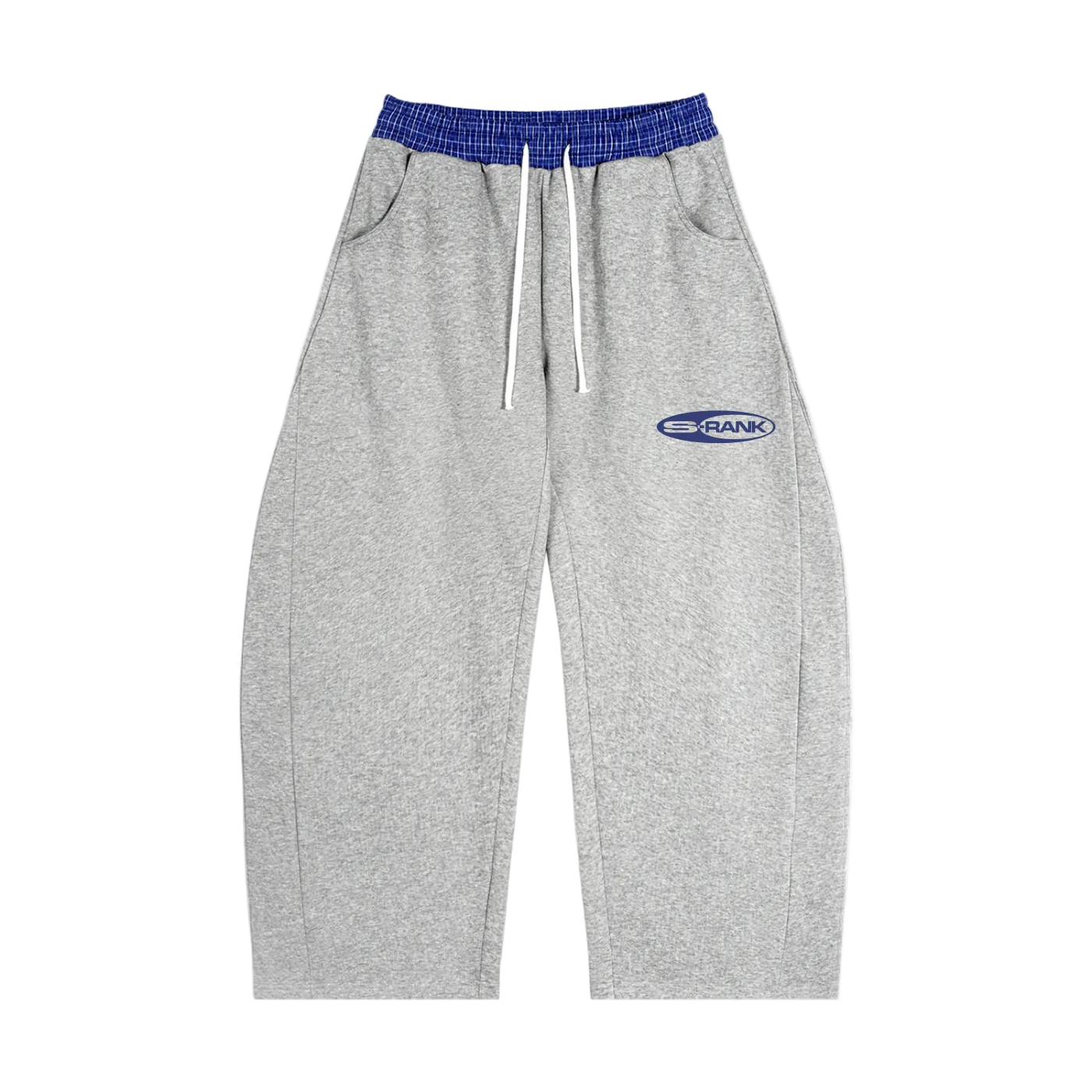 Plaid Waistband Barrel Sweatpants